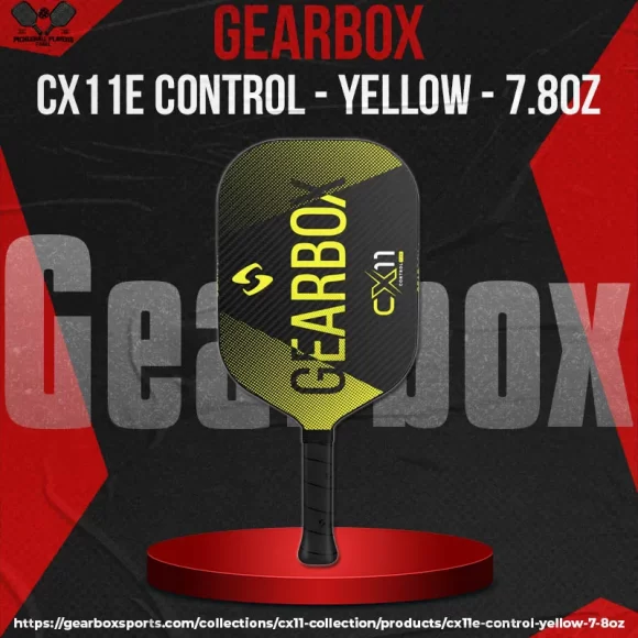 Gearbox Pickleball Paddles – CX11E Control – Yellow – 7.8oz