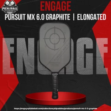 Engage – Engage Series – Pursuit MX 6.0 Graphite – Elongated – Pickleball Paddle