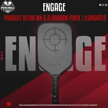 Engage – Engage Series – Pursuit Ultra MX 6.0 Carbon Fiber – Elongated – Pickleball Paddle