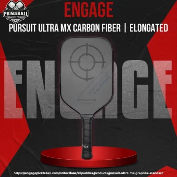 Engage – Engage Series – Pursuit Ultra MX Carbon Fiber – Elongated – Pickleball Paddle