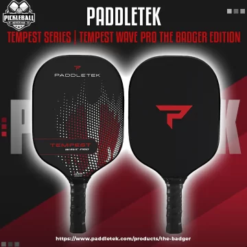 Paddletek Tempest Wave Pro The Badger Edition Pickleball Paddle